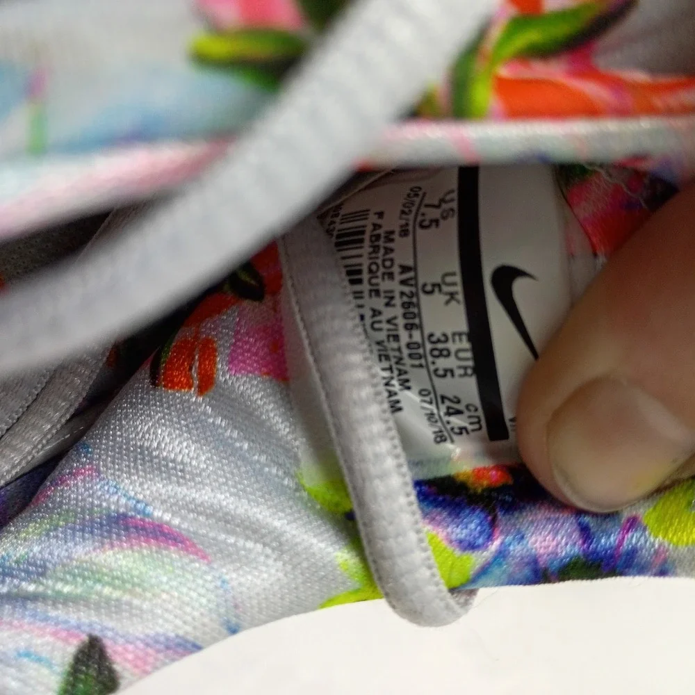 Nike Renew Rival Grey‎ Floral Tropical Running Shoes Womens 7.5